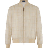 Catalino Barong Jacket in Piña Check Pearls, natural