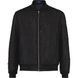 Catalino Barong Jacket in Piña Pearls, black