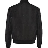 Catalino Barong Jacket in Piña Pearls, black