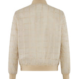 Catalino Barong Jacket in Piña Check Pearls, natural