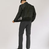 Catalino Barong Jacket in Piña Pearls, black