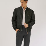 Catalino Barong Jacket in Piña Pearls, black