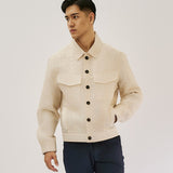 Fernando Barong Jacket in Piña Seda Sinuksok, natural