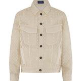Fernando Barong Jacket in Piña Seda Sinuksok, natural