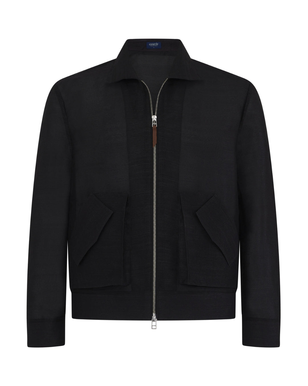 Emerie Studios - Candido Barong Jacket in Piña Shifu, black | modern contemporary barong