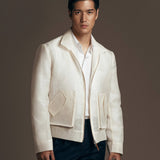 Emerie Studios - Candido Barong Jacket in Piña Shifu, natural | modern contemporary barong