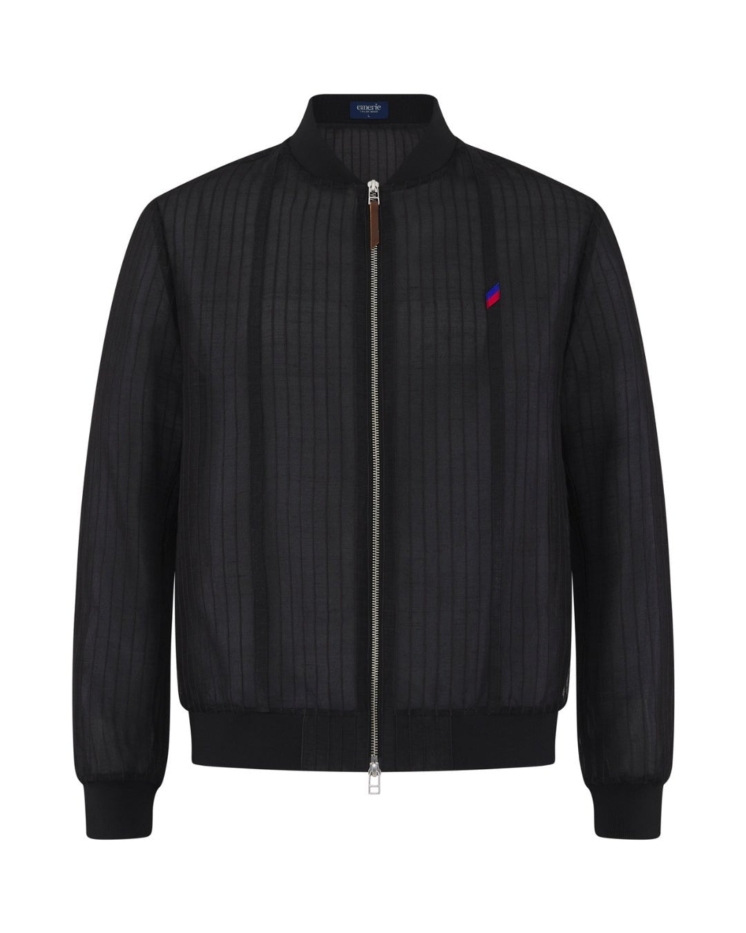 Emerie Studios - Catalino Barong Jacket in Piña Seda Stripes, black | modern contemporary barong