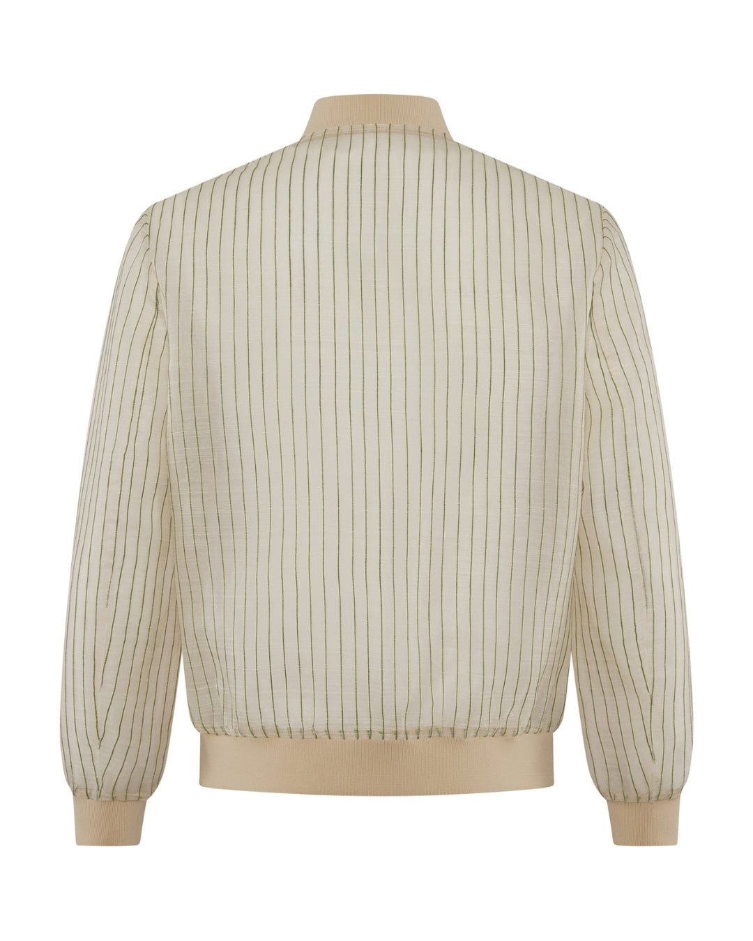 Emerie Studios - Catalino Barong Jacket in Piña Seda Stripes, green | modern contemporary barong