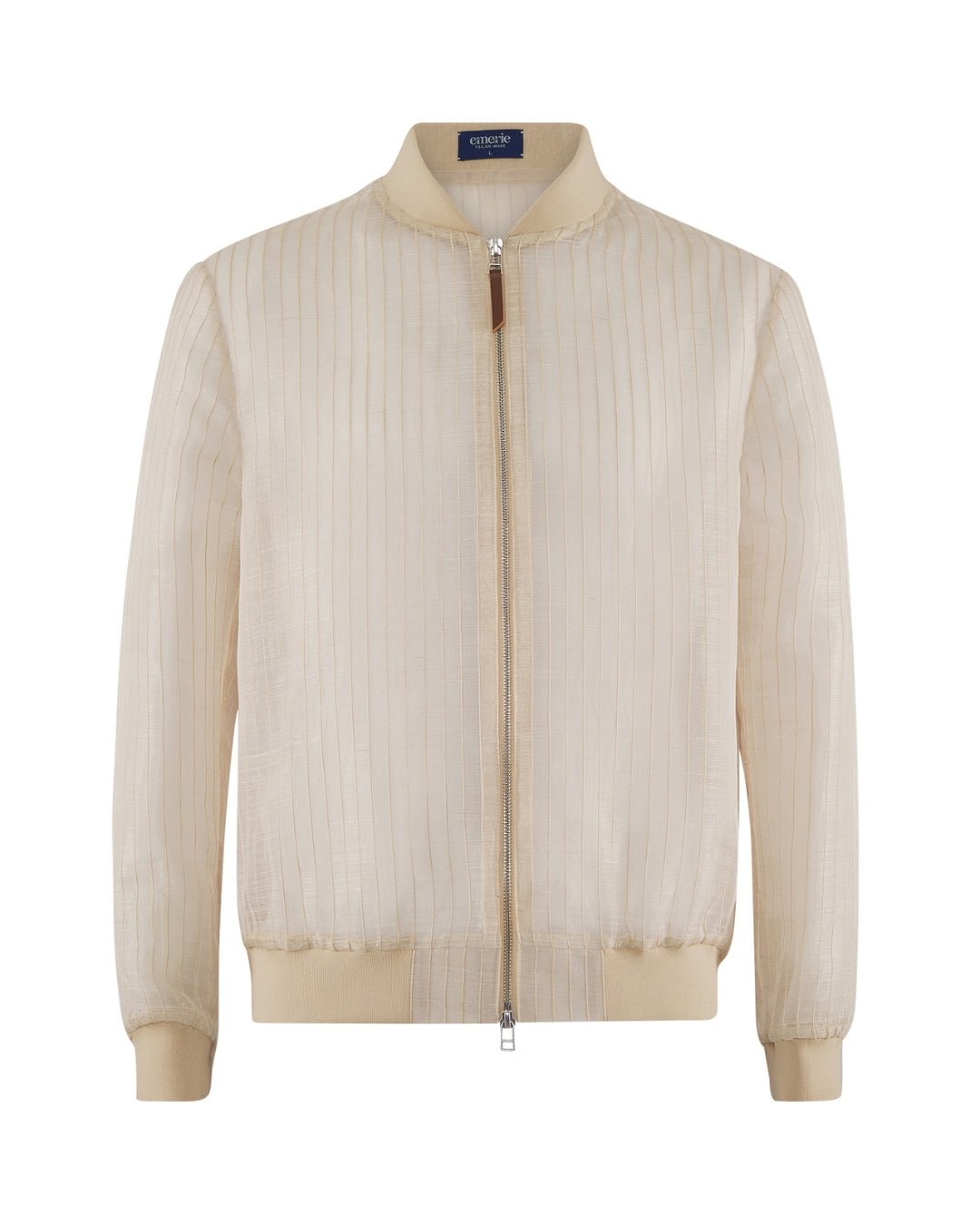 Emerie Studios - Catalino Barong Jacket in Piña Seda Stripes, natural | modern contemporary barong