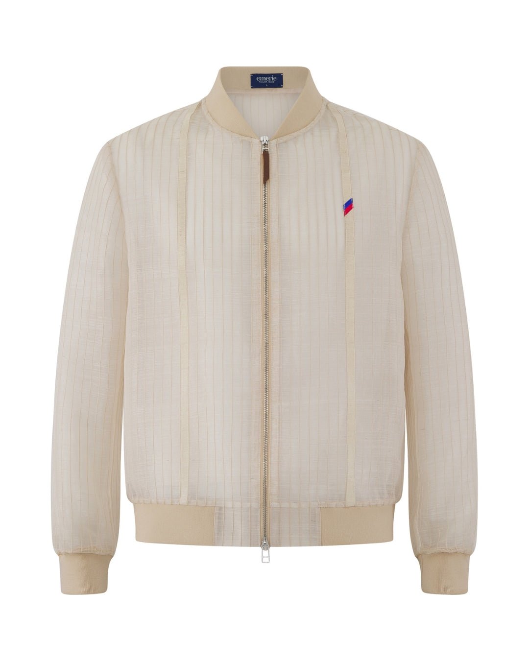 Emerie Studios - Catalino Barong Jacket in Piña Seda Stripes, natural | modern contemporary barong