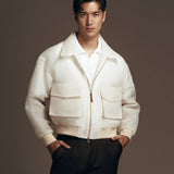 Emerie Studios - Crispiñano Barong Jacket (Cropped Length) in Piña Shifu, natural | modern contemporary barong