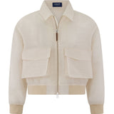 Emerie Studios - Crispiñano Barong Jacket (Cropped Length) in Piña Shifu, natural | modern contemporary barong