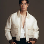 Emerie Studios - Crispiñano Barong Jacket (Cropped Length) in Piña Shifu & Sinuksok, natural | modern contemporary barong