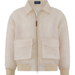 Emerie Studios - Crispiñano Barong Jacket (Regular Length) in Piña Pearls, natural | modern contemporary barong