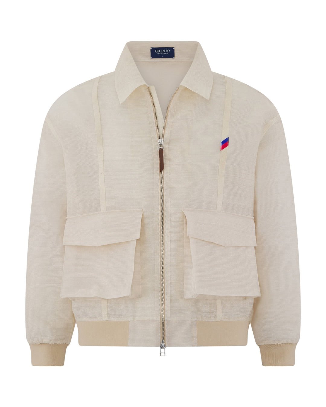 Emerie Studios - Crispiñano Barong Jacket (Regular Length) in Piña Shifu, natural | modern contemporary barong