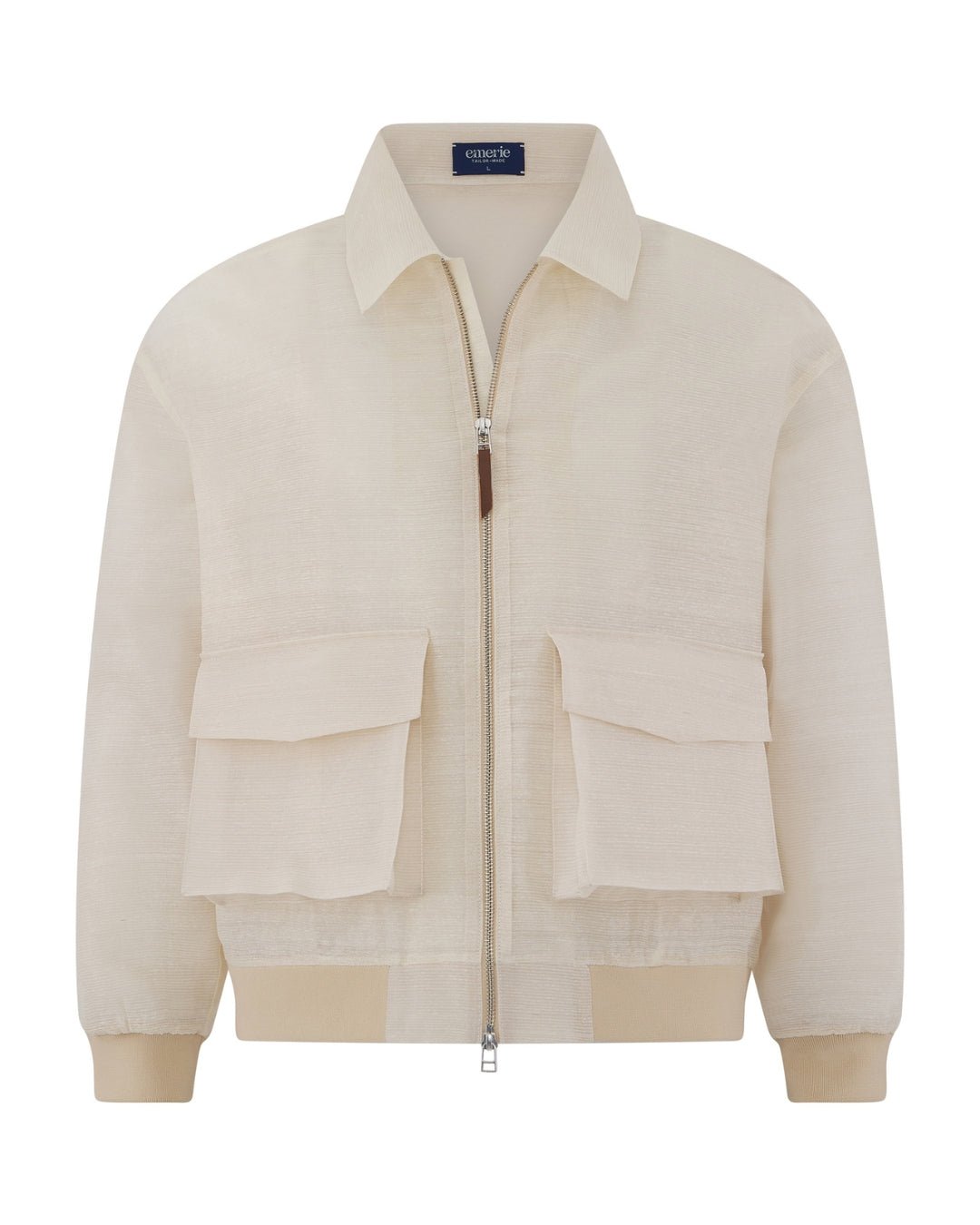 Emerie Studios - Crispiñano Barong Jacket (Regular Length) in Piña Shifu, natural | modern contemporary barong