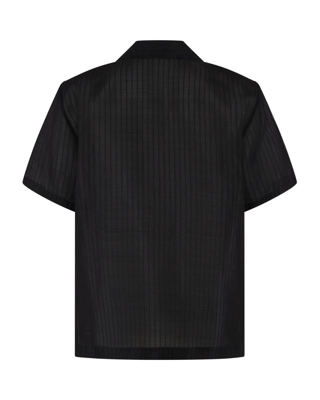 Emerie Studios - Masoy Shirt Barong in Piña Seda Stripes, black | modern contemporary barong