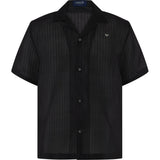 Emerie Studios - Masoy Shirt Barong in Piña Seda Stripes, black | modern contemporary barong